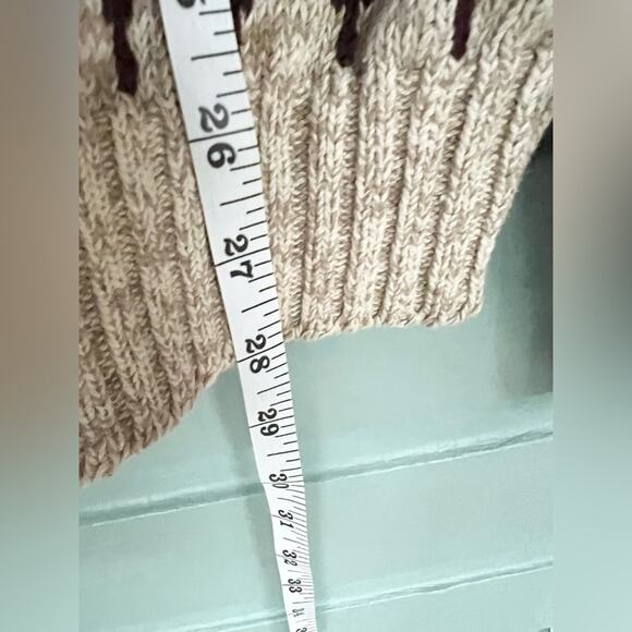 Vintage eclectic grandpa sweater quirky unique weird funky cotton ramie unisex M - Picture 6 of 8